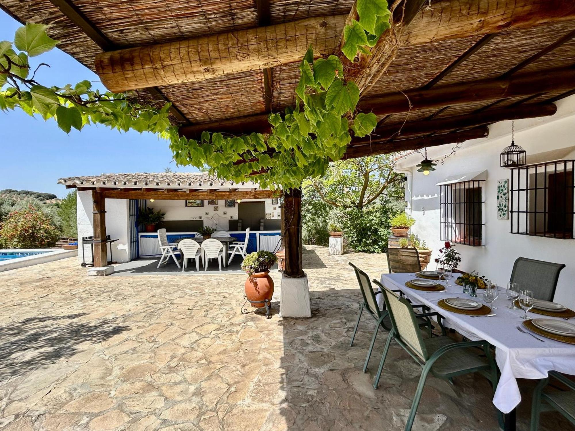 Refugio Andaluz Con Piscina Entre Olivos Вильянуэва-де-Тапиа Экстерьер фото